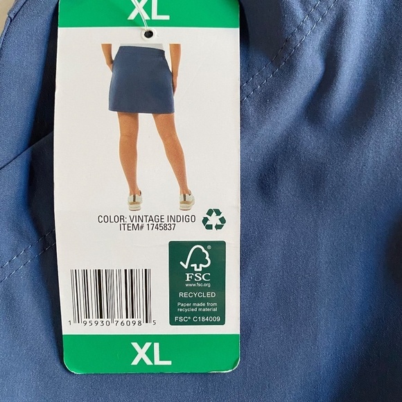 32 Degrees Ladies' Tech Skort/Skirt, Vintage Indigo (Blue), XL NWT - Picture 7 of 14